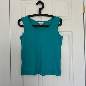 Blue cotton tank top.